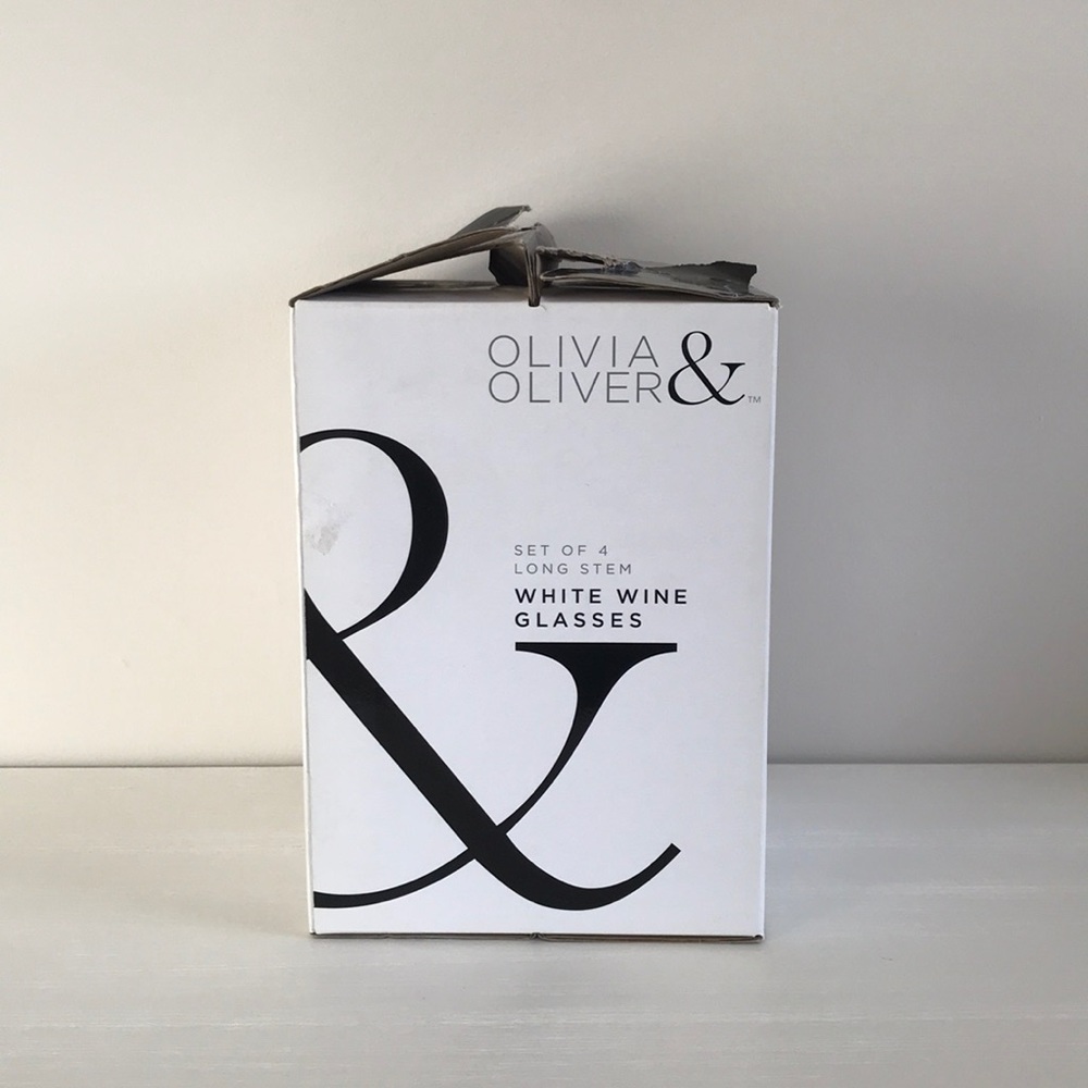 Olivia & Oliver white wine glasses
